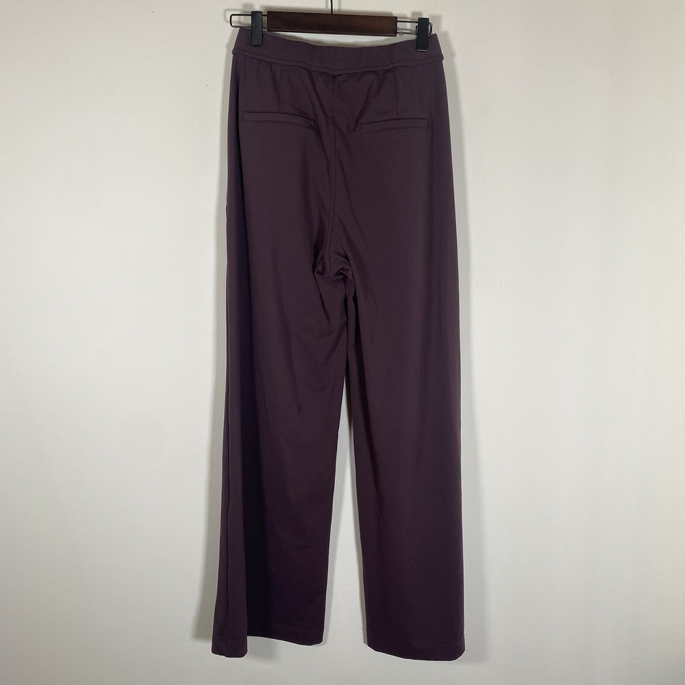 Halara Pants Womens Small Purple High Waisted Flare Pleated Pockets Workwear EUC - Picture 2 of 10